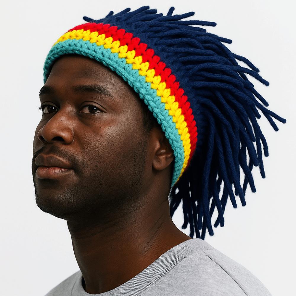 Thick Reggae Dreadlocks Knitted Hat Synthetic Hair Braid Hat Hip Hop Beanie Balaclava
