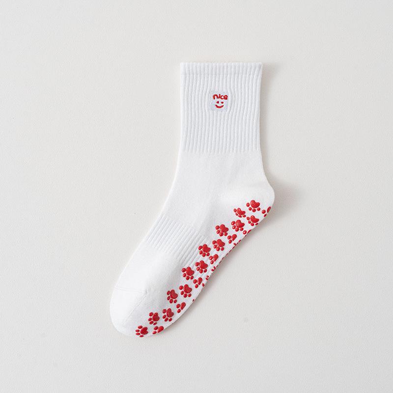 

Женские нескользящие носки до середины икры для йоги и пилатеса, для фитнеса и танцев весной/осенью One Size (36-42) белый