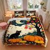 3pcs Autumn Cat Decor Duvet Cover Set -Includes 1 Duvet Cover and 2 Pillowcases, No Quilt Core, All-Season Home Decor  yy251111129