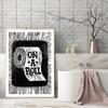 Cute Picture Bathroom Poster Prints Roll Toilet Paper Black White Funny Toilet Modern Wall Decor Canvas Painting Pictures