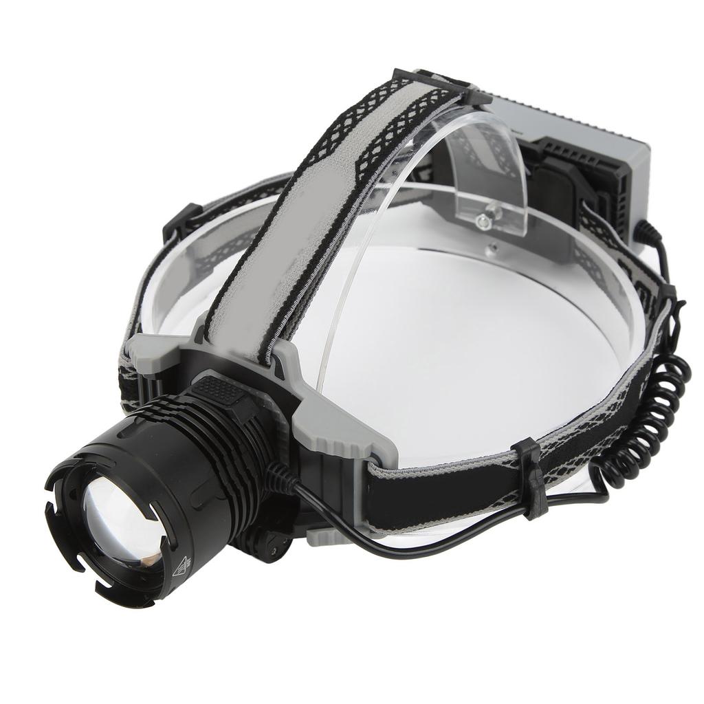 Headlamp XHP70 Headband Flashlight USB Charging Hard Light with Headband Digital Display Zooming