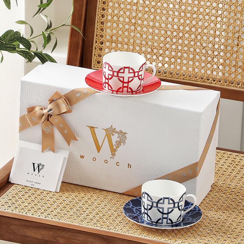WOOCH Exquisite Ceramic Cup and Saucer Gift Set