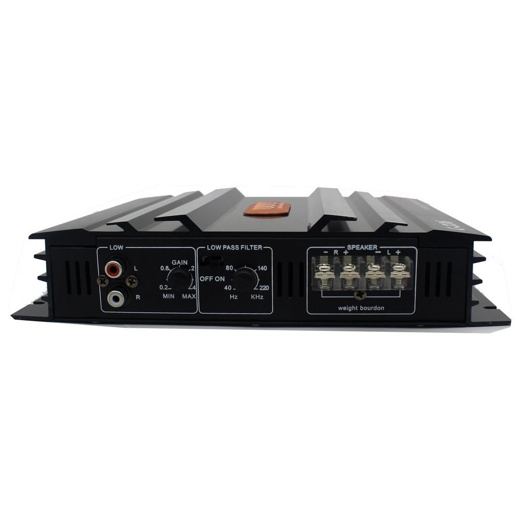 3800W High Power Car Amplifier 12V Portable Bass Speaker 2 Channel Aluminum Alloy Car Audio System 20* 20*5cm