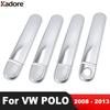 Door Handle Cover Trim For Volkswagen For VW POLO 2008 2009 2010 2011 2012 2013 Chrome Car Side Handles Catch Cap Accessories