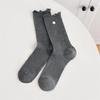 Women's Summer Thin Floral Button Cotton Mesh Breathable Medium Tube Stack Socks