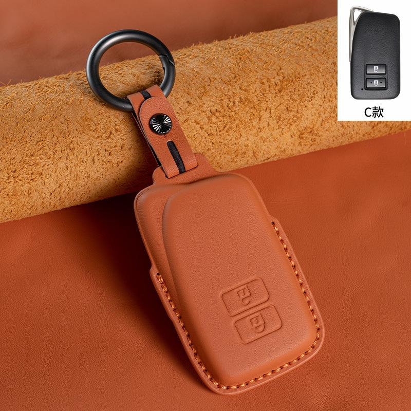 Leather Key Cover For Lexus  Es200 260 Es300 Nx200 Lx570    Car Key Case Holder Ring