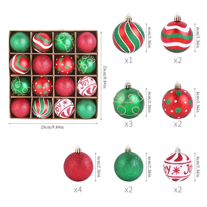 

Christmas Decoration Supplies Colorful Christmas Ball Set 6CM Plastic Ball Window Decoration Christmas Tree Small Pendant