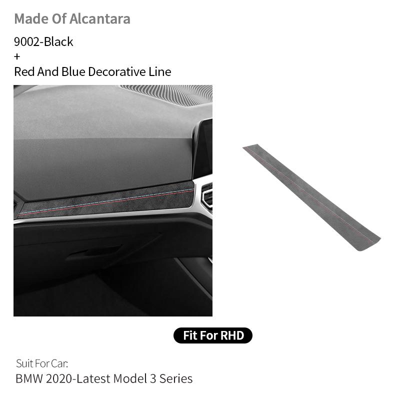 BBJS7 For BMW 2020-Latest Model 3er G20 G21 G28 Center Console Dashboard Trim Sticker Car Interior Accessories Made of Alcantara