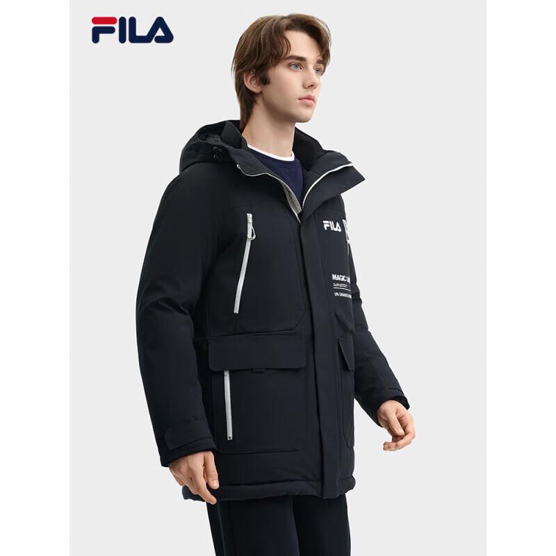 

FILA Men s Mid-Length Hooded Parka Down Jacket M