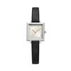 ROMANSON Renata Full Square R Black Leather Watch RWRLLL5BF012WHWH0