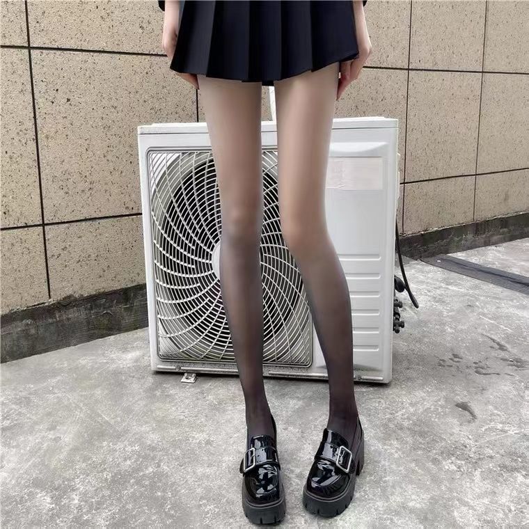 Gradient Color Stockings Niche Millennium Black Gray Japanese Style Colorful Ultra-thin Arbitrary Cut Pantyhose