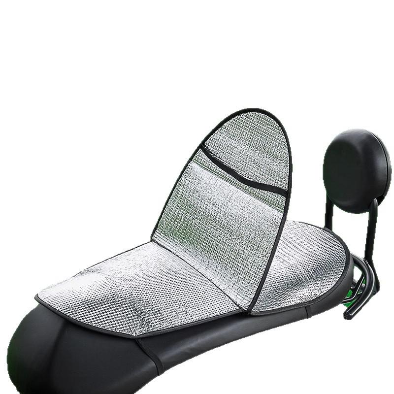 Universal Waterproof Motorcycle Seat Cover: Sun Protection, Heat Insulation, Anti-Scald, Flip-Up Cushion