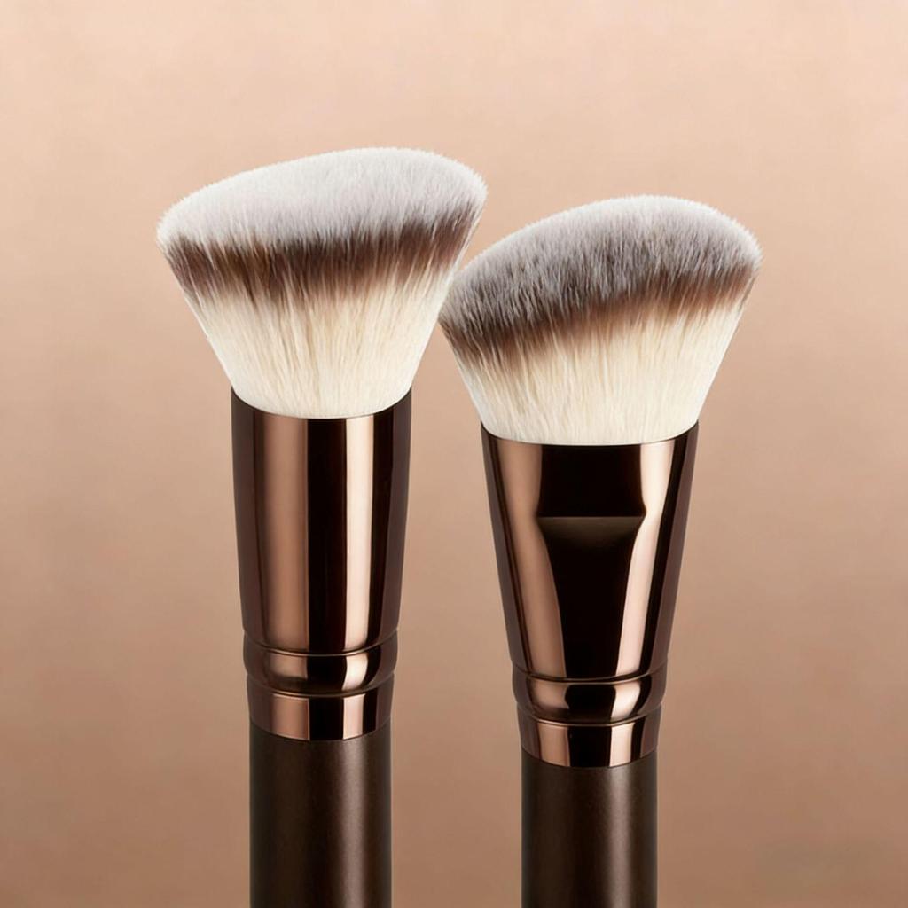 Dual-Ended Makeup Brush Set: Foundation, Blush, Powder Essentials