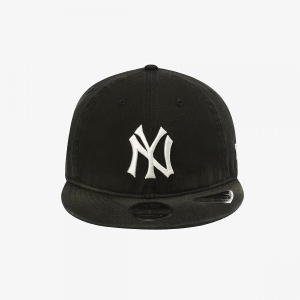 New Era New York Yankees Faded Washing Retro Crown Strapback Black 15131621