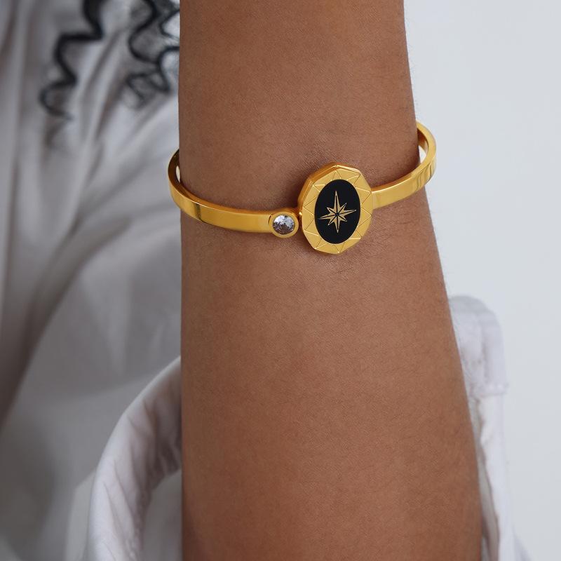 Bohemian Stainless Steel Bracelet Bangles For Women 18K Gold Plated Waterproof Women's Hand Bracelets Cuff Bangle Woman Jewelry