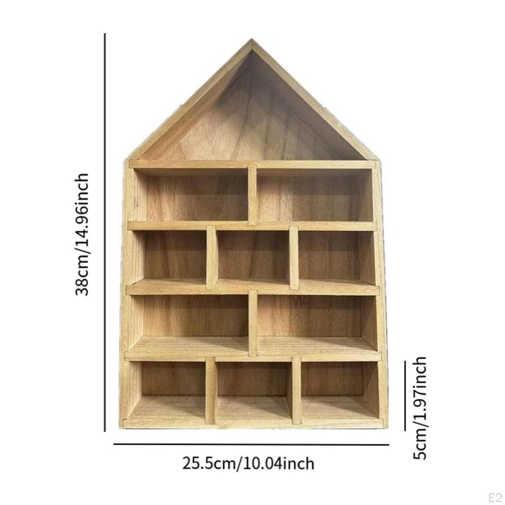 Shadow Box Display Shelf Miniature Figurine Organizer Wood Decoration Space Saving Figure