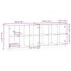 Book Cabinet with Doors White 204x37x75 Cm Engineered Wood
