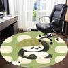 1pc Panda Pattern Office Round Area Rug, Indoor Mat Suitable For Office, Under Office Chairs Bedroom Living Room Home Decor, Room Deco