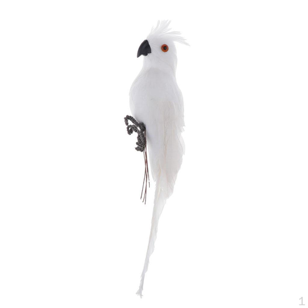 

Artificial Parrot Bird Ornament Animal Model Statues DIY Lawn Sculpture Tree Decor H