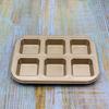 6 Cavities Brownie Cake Pan Carbon Steel Bread Mold Household Muffin Cake Baking Tray  Oven