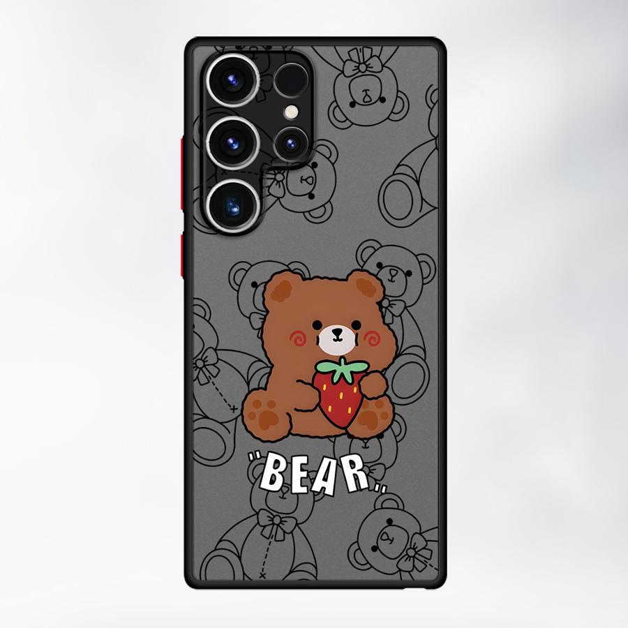 Funda Back Phone Cover Case for Samsung Galaxy S26 Note 20 Ultra 10+ S23 FE S20 FE S22 S24 Plus S21 S25 Ultra Cartoon Bear
