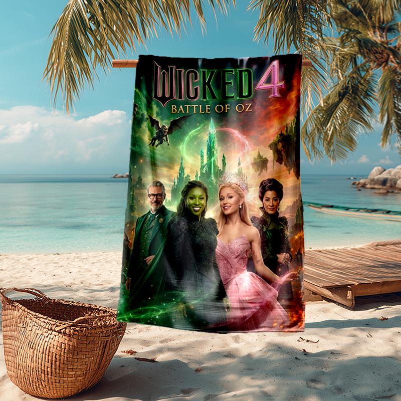 Ultra-Soft Beach Towel with Wicked Theme,Ideal for Pool - Camping, Diving - Perfect Travel Essential, Vibrant Beach Towel.