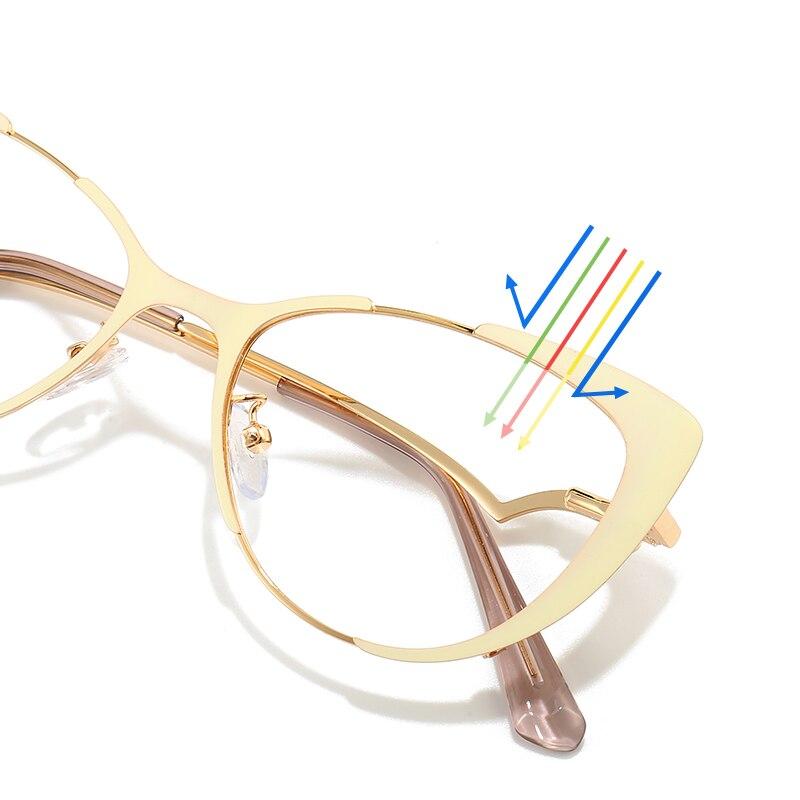 Cat Eye Flip on Sunglasses Women Anti Blue Light Magnetic Clip Fashion Computer Eyeglasses 7006