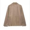 Womens Faux Suede Moto Jacket Fall 2025 Street Style Casual Outerwear