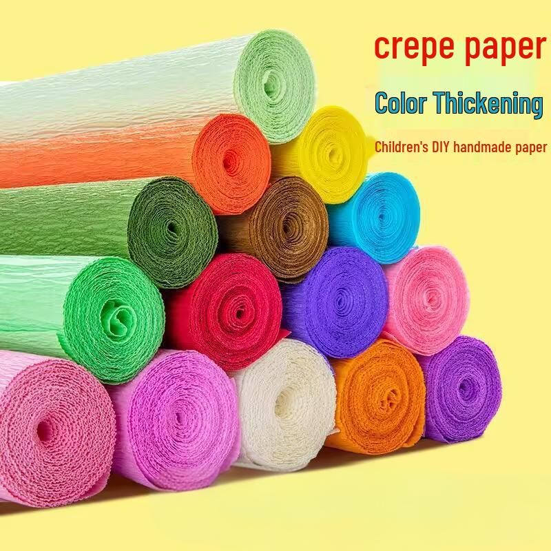 Colored Crepe Paper for Kids' Crafts: Handmade Origami & Decoration Pack
