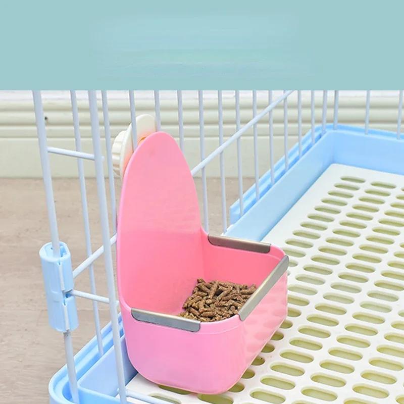 Plastic Pet Food Bowl Rabbit Fixed Large Capacity Feeder Anti-drop Impact-resistant Feeder Bowl Bunny Feeding Pet Accessories