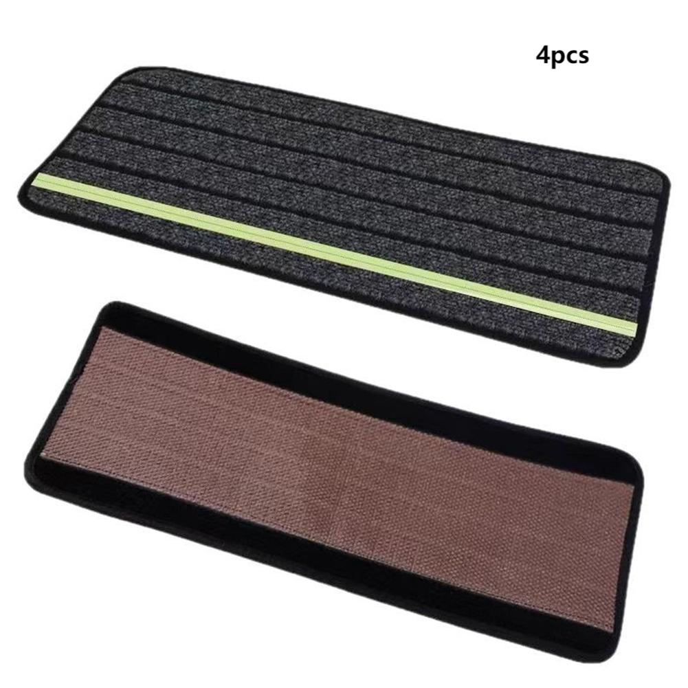4 Pack Camper Rug Carpet Set Non-Slip RV Stair Covers Reflective RV Step Rugs for Outdoor Adventures