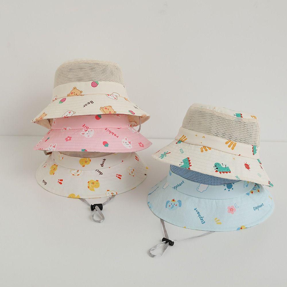 Summer Boys Girls Sunhat Mesh Fisherman Caps New Baby Bucket Cap  Kids