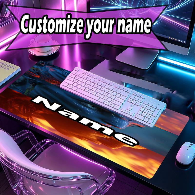 Custom Name Personalized Avatar Pattern Mousepad, Laptop PC Desk Mat, Decorative Desk Mat for Home Keyboard Pad Gift