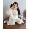 Herbst Mädchen Zweiteiler Sweatshirt & Hose Set - Stilvolles Kinder Outfit