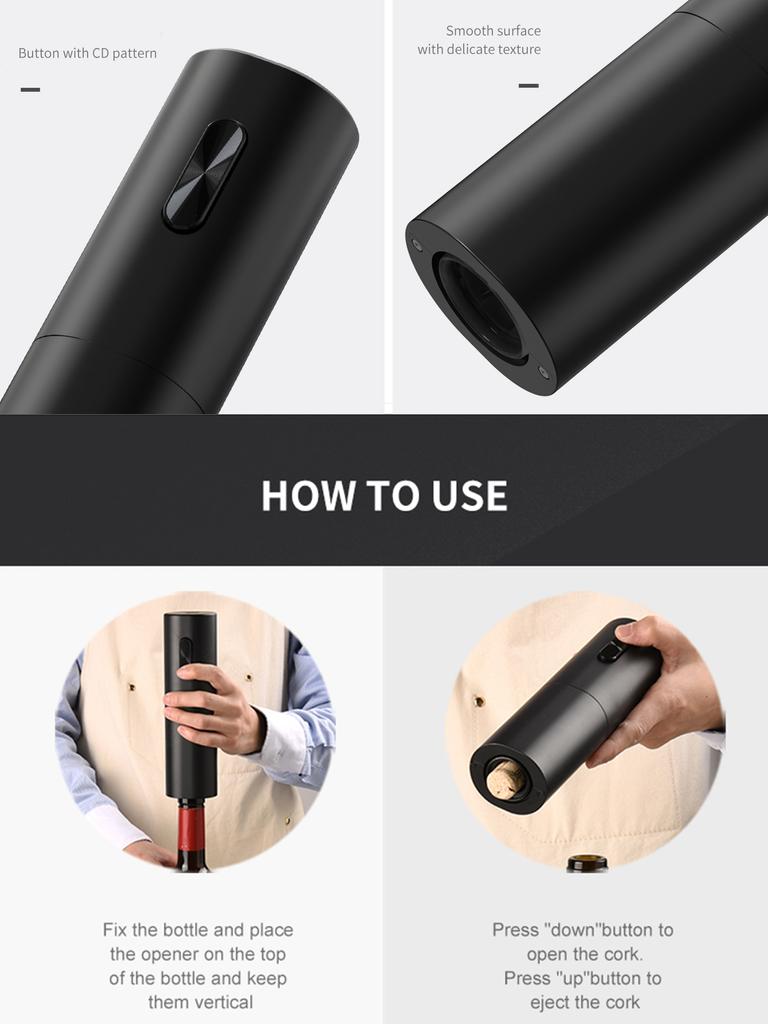 Electric Wine Opener Set Automatic Corkscrew Wine Openers for Beer Bottle Opener Battery Operated Kitchen Bar Can Opener