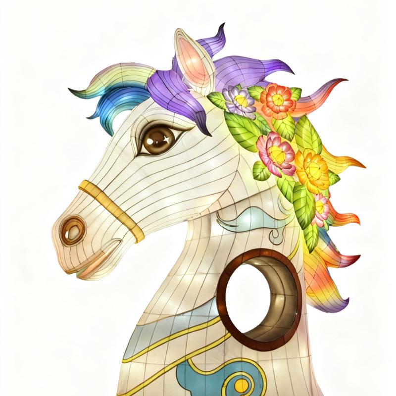 Year of the Horse Spring Festival Lanterns - Outdoor Scenic Shaped Lanterns for 2026 Festival