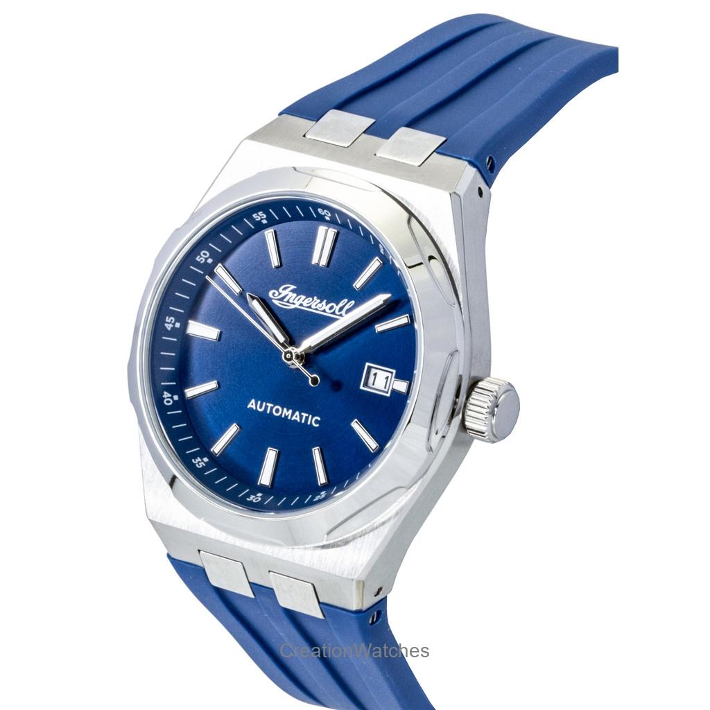 Ingersoll The Rider Polyurethane Strap Blue Dial Automatic I16802 Men's Watch