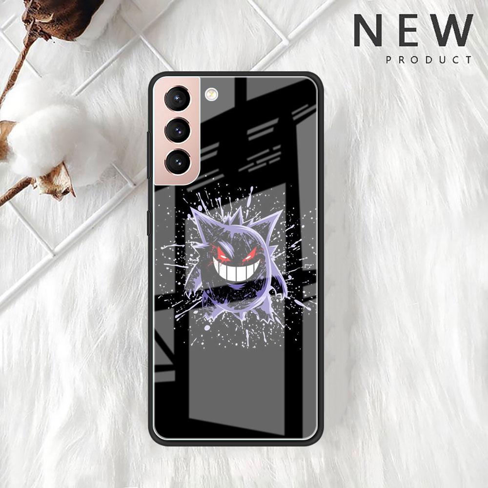 

Стеклянный чехол для Samsung Galaxy S22 S20 FE S21 Plus, чехол для телефона S10 5G S9 Note 20 Ultra 10 Lite Shell Funny Pokemon Gengar Samsung S21 5G