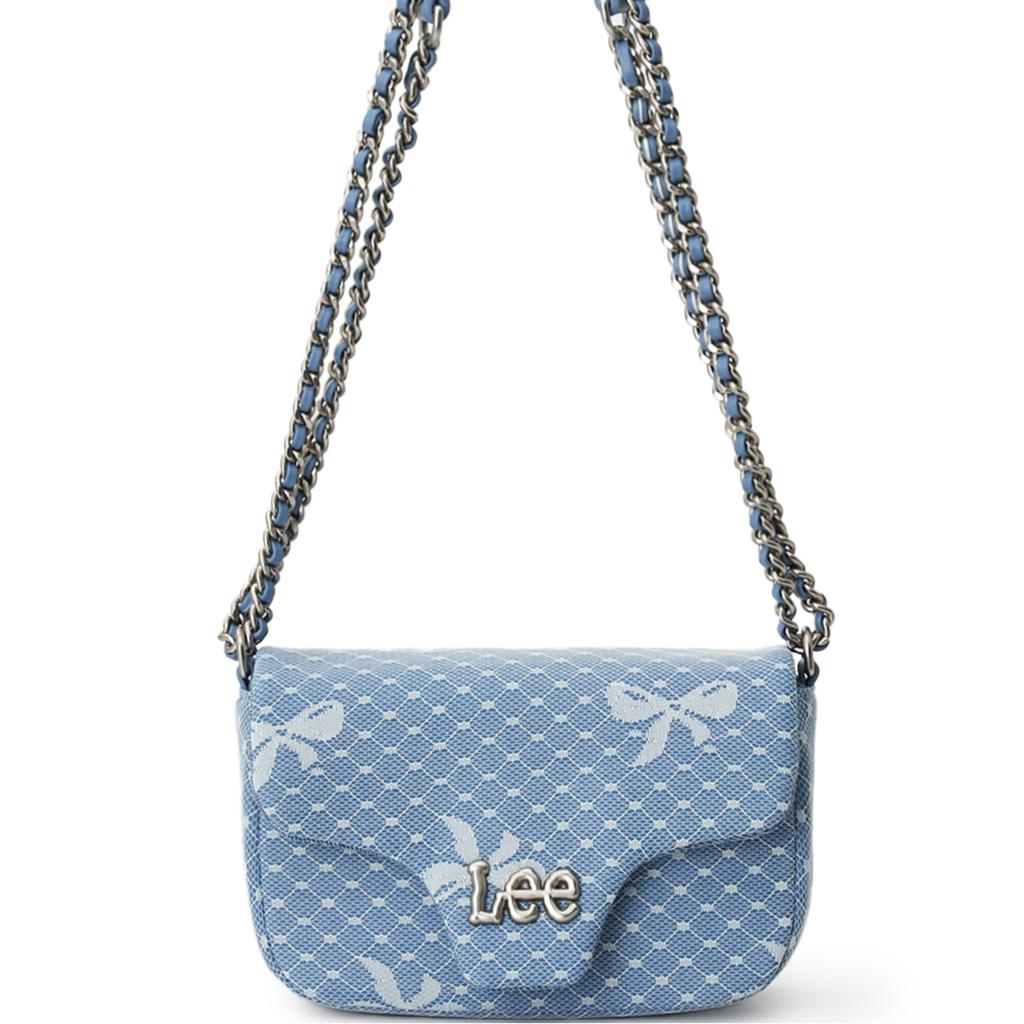 New Lee Fabric Shoulder Bag, Crossbody Bag, Chain Bag Women's Haze Blue LE250201M-506