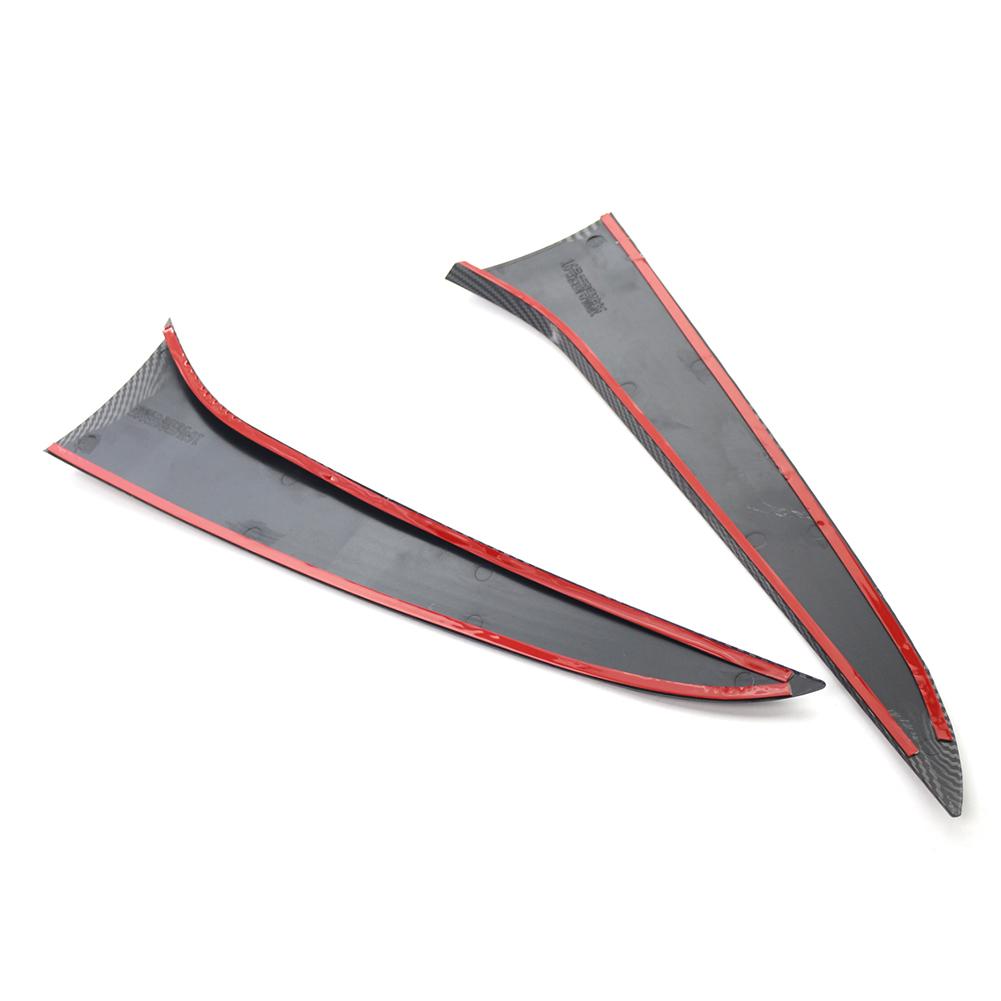 1 para skrzydło Canard Splitter pionowy boczny spojler okna jasny czarny dla BMW E84 X1 2009-2015 naklejki Car Styling