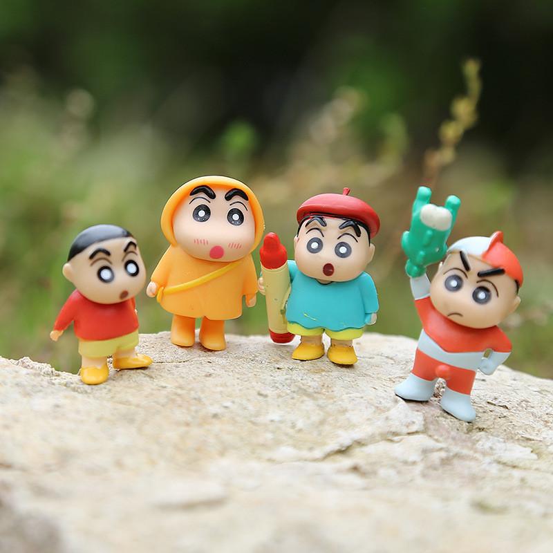 Cute Pvc Mini Shin Doll Cartoon Boy Perfect For Desk And Car Decoration