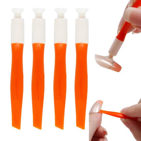 2/4/6 Peças Ferramentas de Nail Art com Ventosa Levantador Barra de Alavanca Dupla Face Remoção de Ponta de Unha Sem Danos Ferramentas para Unhas Postiças de Pressionar Acessórios para Unhas para Casa e Salão