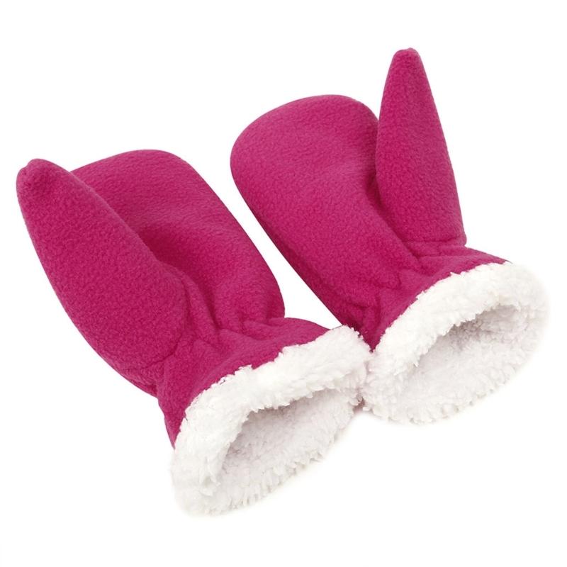 Solid Color Gloves Warm Full Finger Mitten Simple Winter Outdoor Gloves Fuzzy Plush Gloves for Boys Girls Multi Size