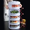 Food Insulation Covers 3/4/5 Layer Transparent Stackable Dustproof Leftovers Food Storage Container Kitchen Organization