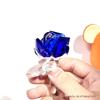 Exquisite Mini Colorful Crystal Rose Flower Vase Ornament Gift