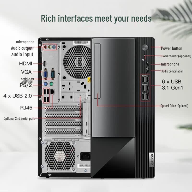 Lenovo Yangtian T4900K Business Desktop PC with 23.8-inch Monitor (CN version)
