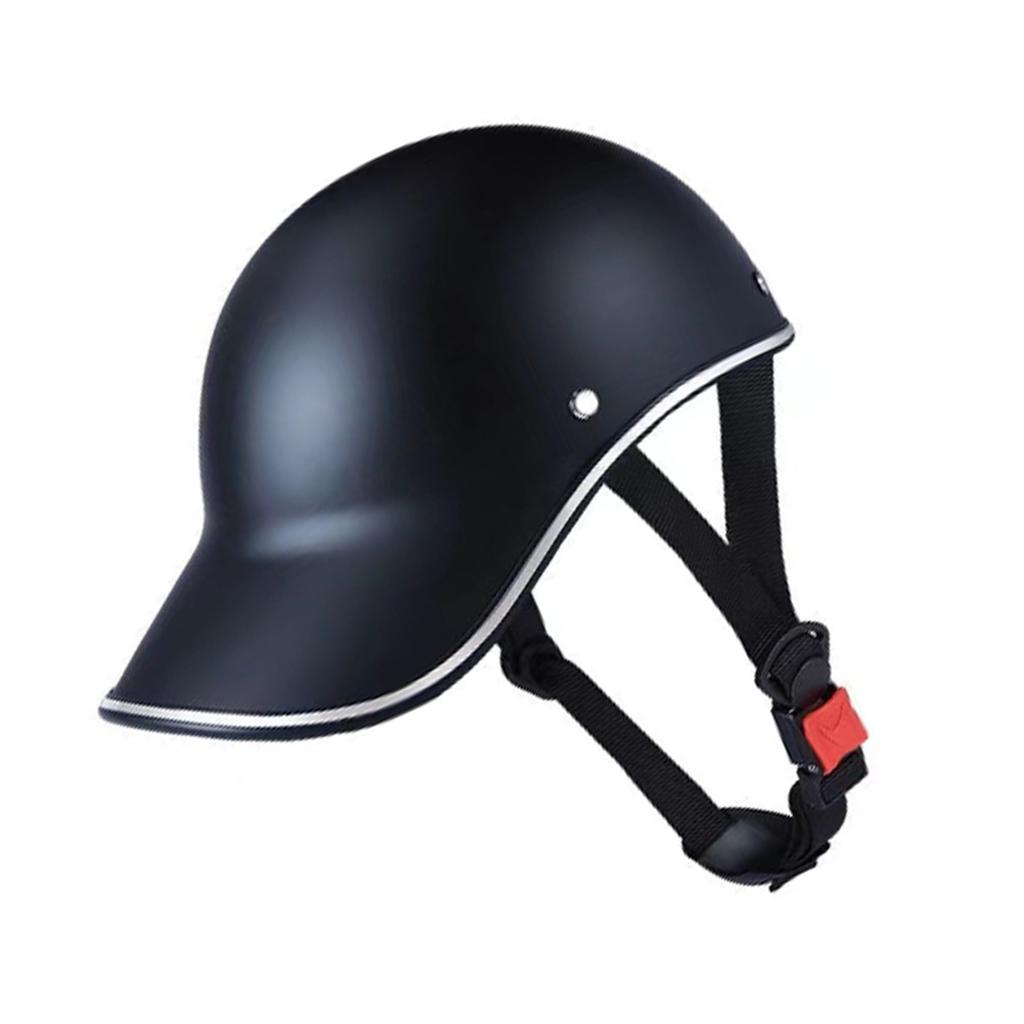 Motorrad Baseball Stil Helm Schutzhelm Atmungsaktiv Verstellbar Leicht ABS-Kunststoff Schwarz