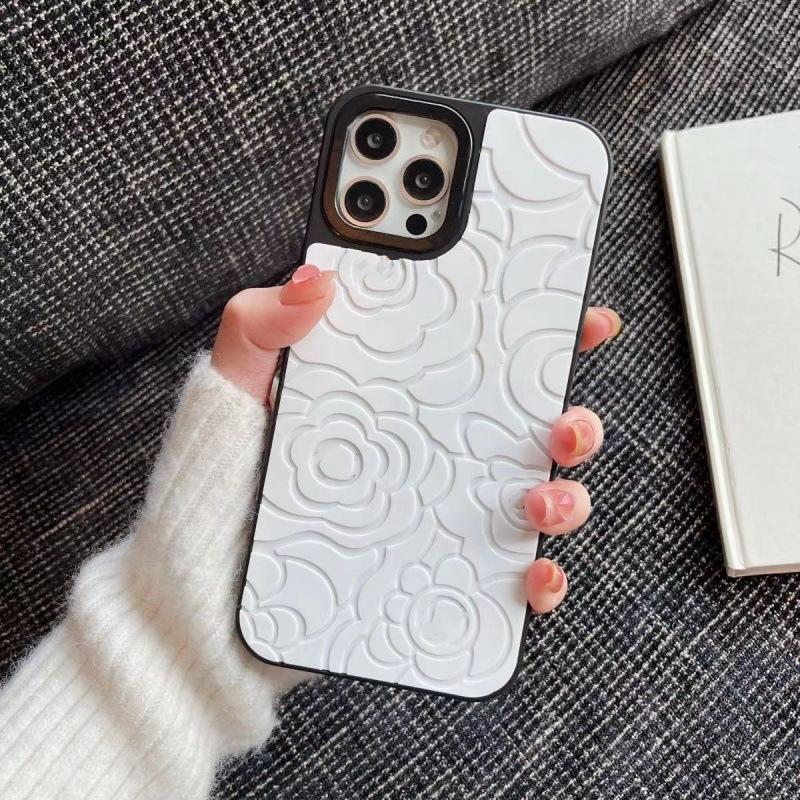 Camellia 3D Cartoon Skin Protective Silicone Case for Apple 15Pro. iPhone 14