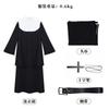 Halloween Nun Cosplay Costume Gothic Robe With Hood Cross Belt Role Play Party