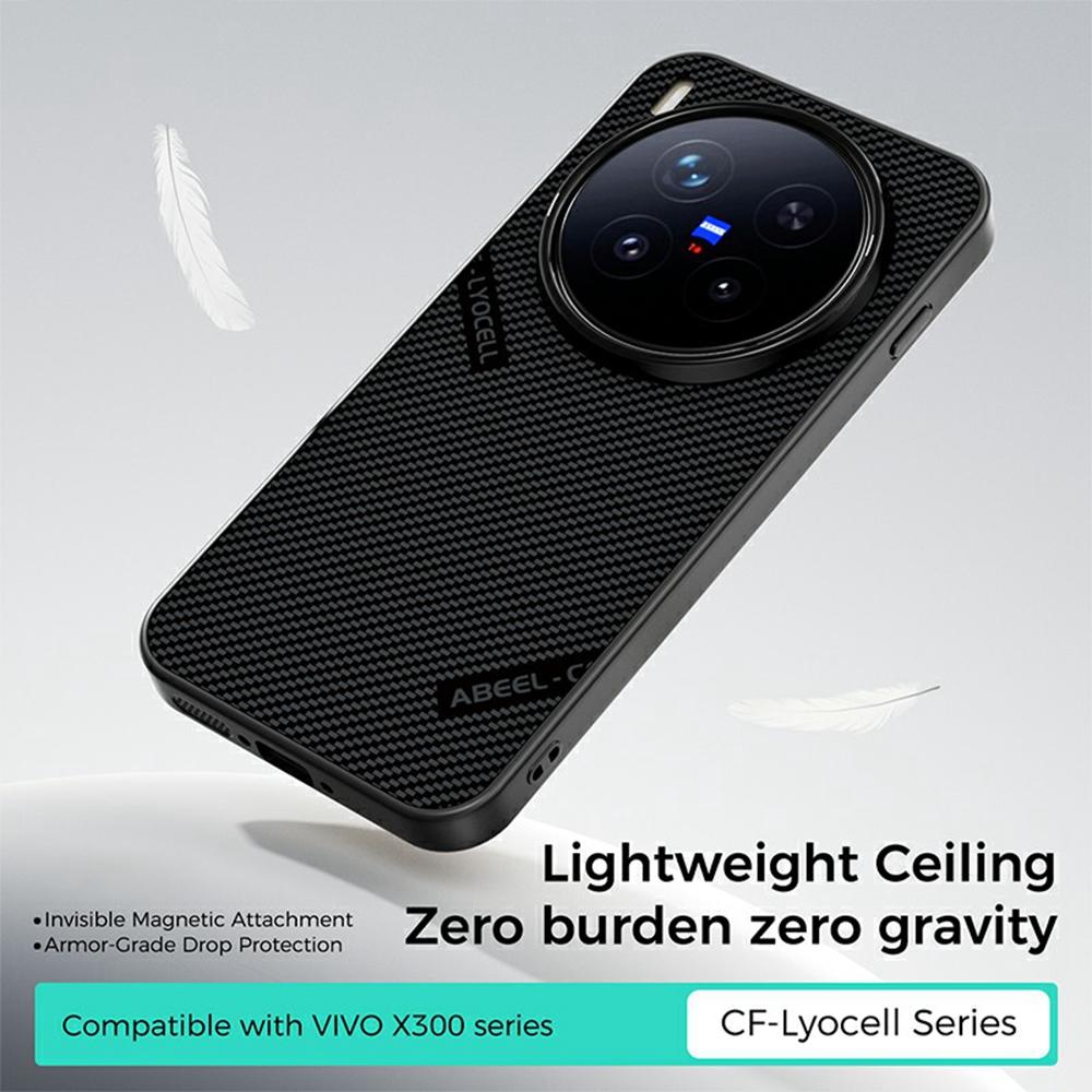 ABEEL CF-Lyocell Series For Vivo X300 Pro 5G Magnetic Case Microfiber + PC + E-TPU Phone Cover